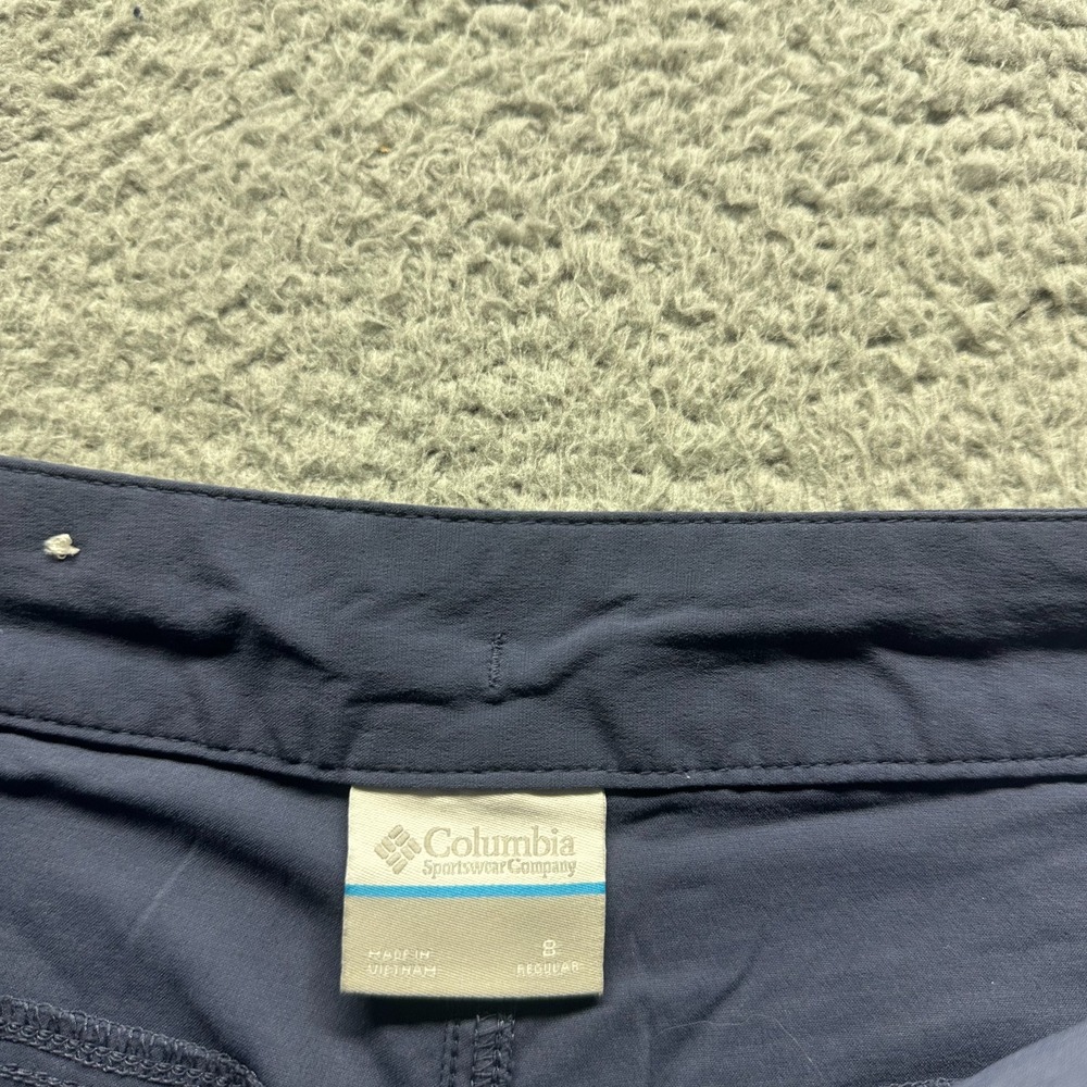 Columbia Pant Womens 8 Blue Nylon Windbreaker Bootcut Hiking Gorpcore Stretch - Picture 4 of 12
